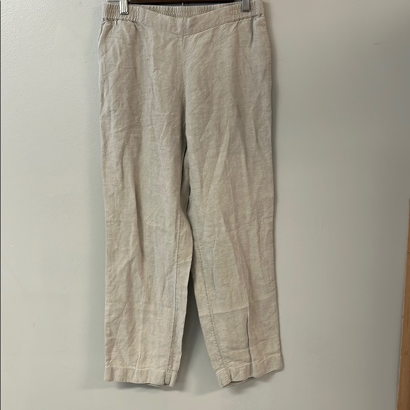 J. Jill Tan Trousers with Elastic Waistband and Relaxed Fit - Picture 1 of 4
